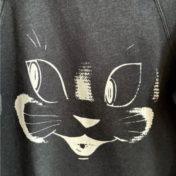 WILDFOX Cotton-Blend Cat Face Pullover Round neck Sweater Made in USA Size XS - Picture 3 of 8